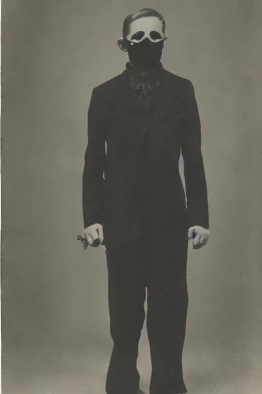 Image similar to studio photo of young man wearing black mask