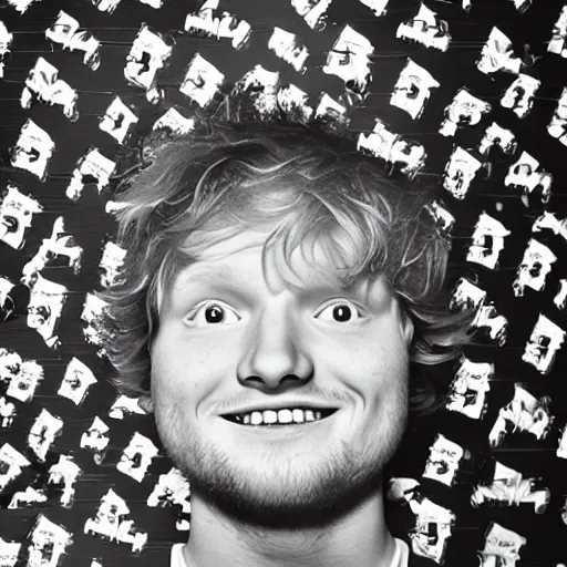 Prompt: flipped directional upside down, image of ed sheeran