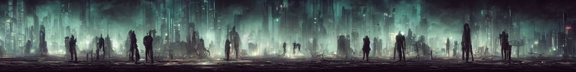 Prompt: photo of cyberpunk night club, Les Edwards, Zdzislaw Beksinski, Carl Gustav Carus, John Harris, Michal Karcz, Zhang Kechun, Mikko Lagerstedt, Scott Listfield, Steven Outram, Jessica Rossier