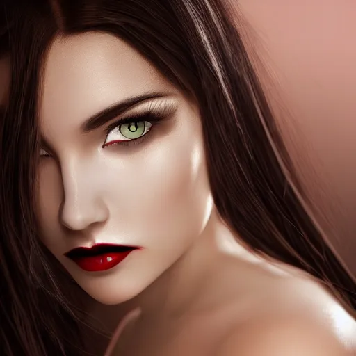 Prompt: close up face female portrait ( vampire )