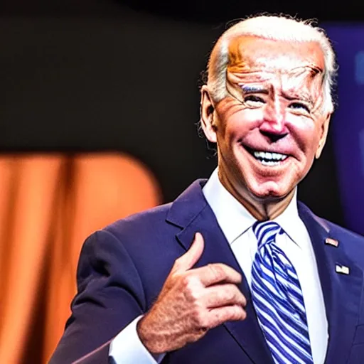 Image similar to joe biden with the make - up of a sad clown.