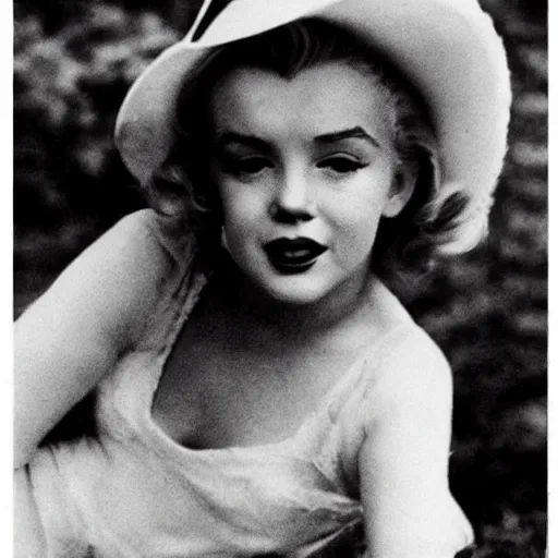 Prompt: a photo of young marilyn monroe as a girl