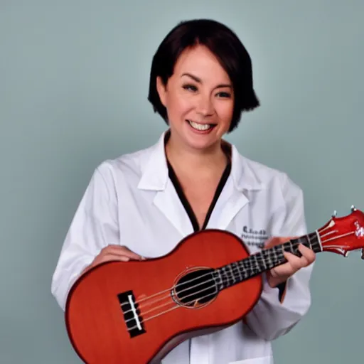 Image similar to a ukulele that is a nurse