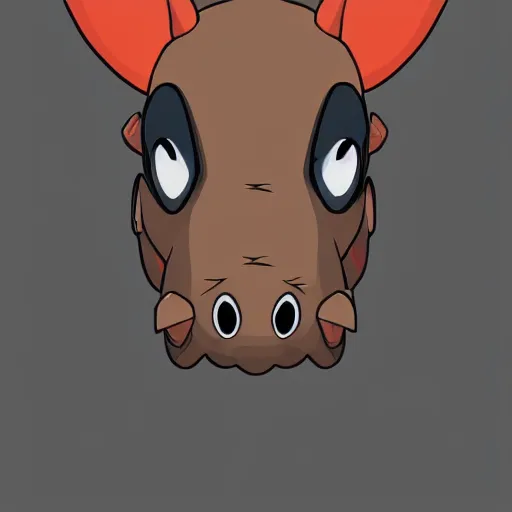 Prompt: 2d simplified triceratops head cute, popular on artstation, popular on deviantart, popular on pinterest