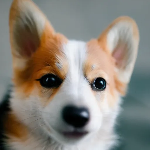 Prompt: a cute corgi puppy, Sigma 85mm f/1.4