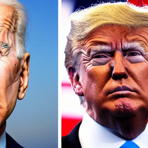 Prompt: a hybrid between joe biden and donald trump