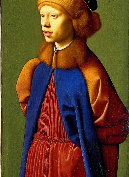 Image similar to portrait of a young man who is a king with a crown, medieval painting by Jan van Eyck, Johannes Vermeer, Florence