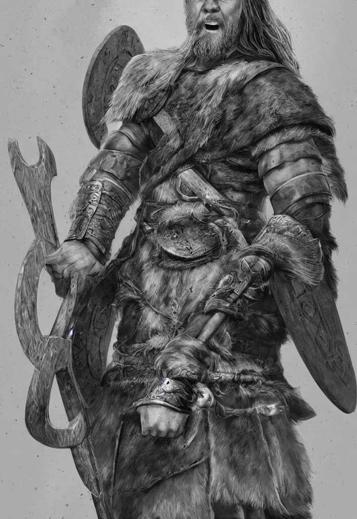 Image similar to strong Viking warrior, photorealistic