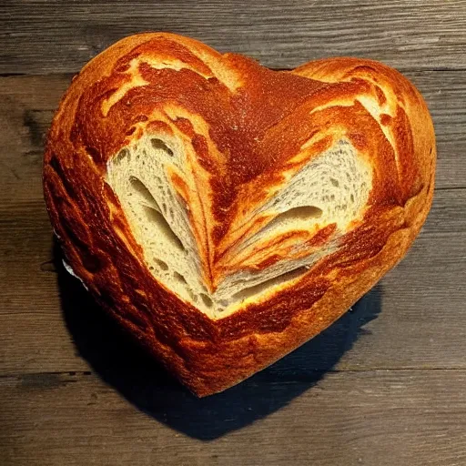 Image similar to heart shaped sourdough loaf