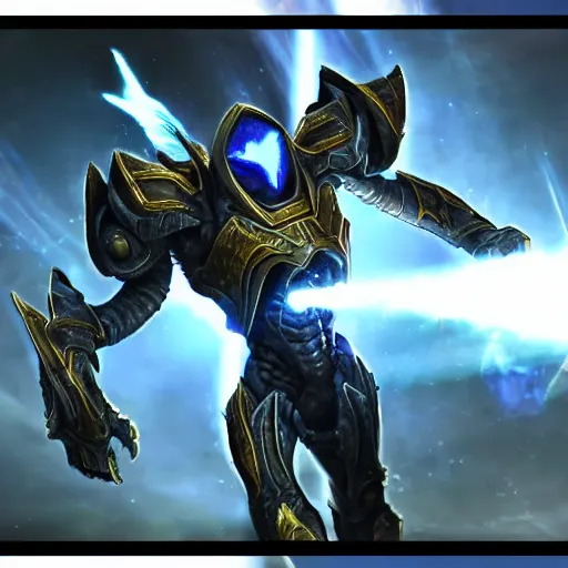 Image similar to starcraft protoss, amazing cinematic dramatic lightong, extremely detailed, hd, 4 k