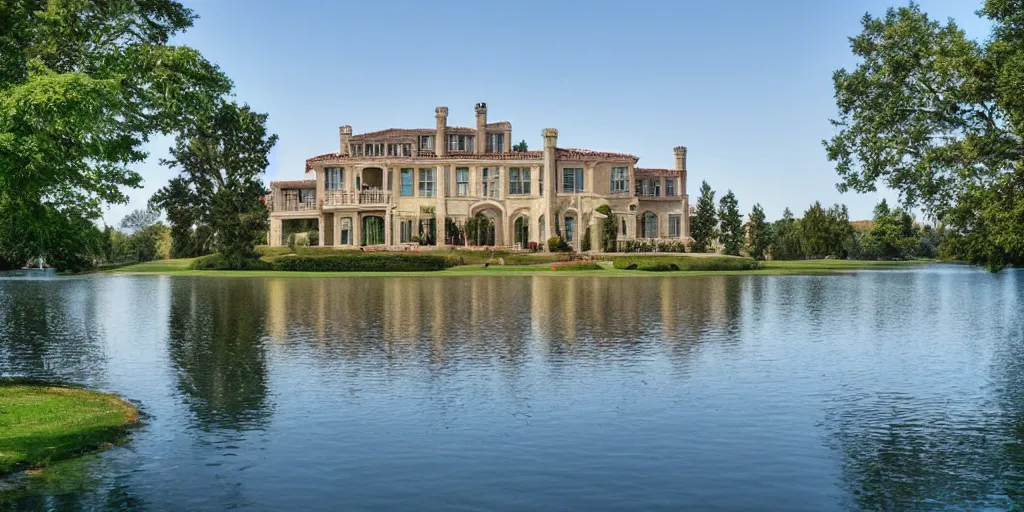 Image similar to mansion by the lake - h 5 7 6