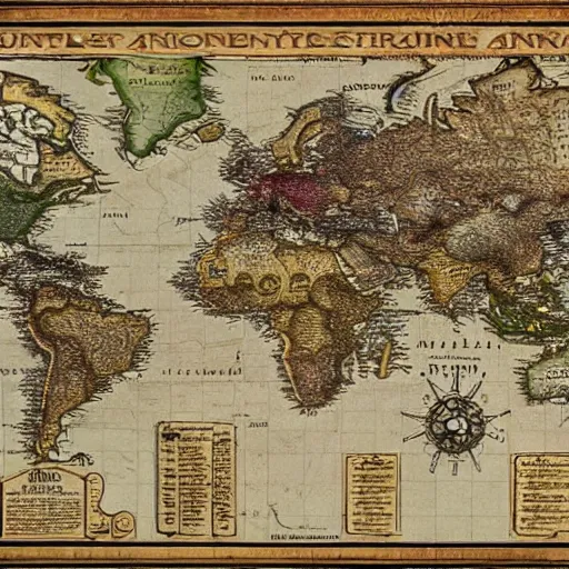 Image similar to maps, continents, steampunk, highly detailed.