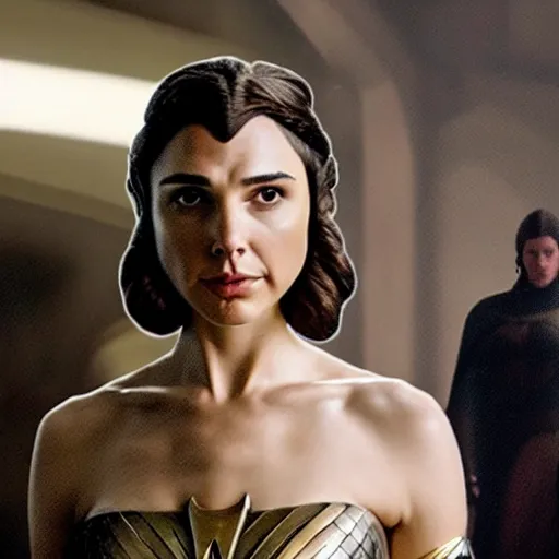 Image similar to photo of gal gadot as princess leia