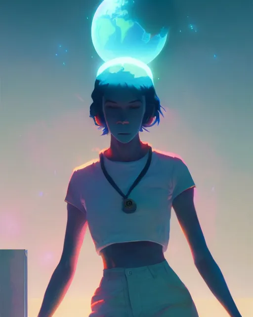 Image similar to ranxerox by greg rutkowski, loish, rhads, beeple, makoto shinkai and lois van baarle, ilya kuvshinov, rossdraws, tom bagshaw, alphonse mucho, global illumination, detailed and intricate environment