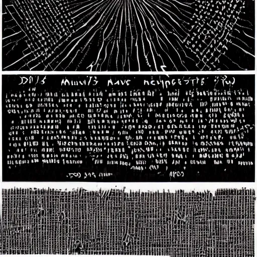 Image similar to the notes of a multiverse machine, by david lynch