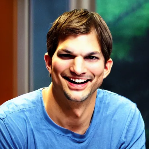 Image similar to ashton kutcher face on a squash