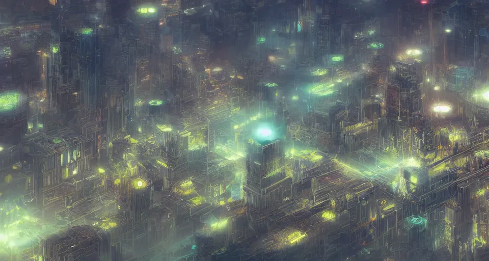 Image similar to Mech robot city. By Joseph Mallord William Turner, fractal flame, highly detailded