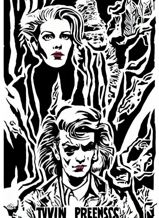 Image similar to Twin Peaks artwork by Francesco Francavilla