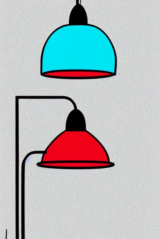 Image similar to minimalist boho style art of a colorful lamp, illustration, vector art