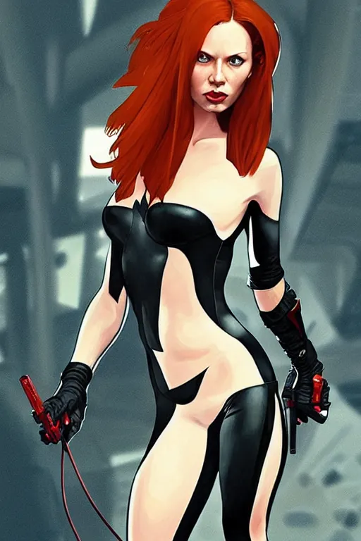 Image similar to gta ginger spice as aeon flux profile picture by greg rutkowski, dynamic pose, spice girl, intricate, futuristic, fantasy, elegant, by stanley artgerm lau, greg rutkowski, thomas kindkade, alphonse mucha, loish, norman rockwell, fantasy lut, asymmetric, long hair, retro computer graphics, video game, fluid lines,