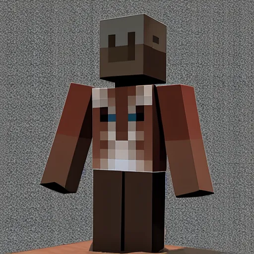 Image similar to dark chocolate statue, minecraft