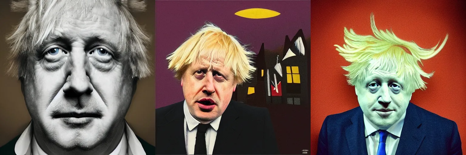 Prompt: “Boris Johnson in the style of Salvador Dali”