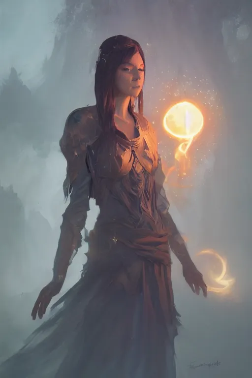 a portrait a beautiful light mage using magic | Stable Diffusion OpenArt