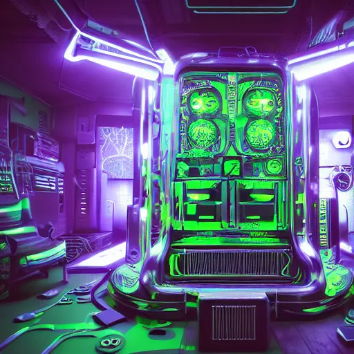 Image similar to album art, album is called tripmachine, tripmachine, photo of a huge futuristic steampunk machinery like inside a computer, 8 k, fluorescent colors, halluzinogenic, multicolored, exaggerated detailed, front shot, 3 d render, octane