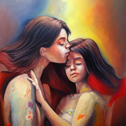 Prompt: love and belonging, detailed painting, expressive masterpiece, trending on artstation, oil on canvas