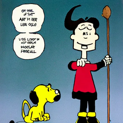 Image similar to loki by charles m. schulz