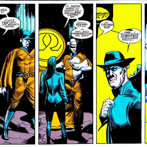 Prompt: A splash panel by Alan Moore for Watchmen