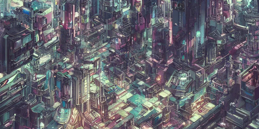Prompt: an 80s anime futuristic city scene, intricate details, sense of space, detailed, trippy, dope
