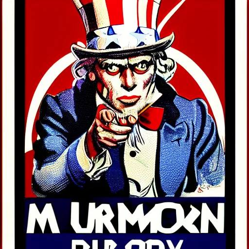 Image similar to uncle sam as a communist, digital art