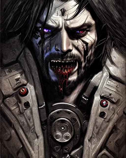 Image similar to mccree from overwatch, evil, crazed look in his eyes, character portrait, portrait, close up, concept art, intricate details, highly detailed, horror poster, horror, vintage horror art, realistic, terrifying, in the style of michael whelan, beksinski, and gustave dore