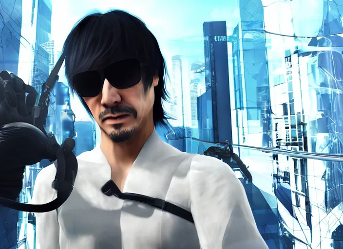 Image similar to hideo kojima's pt in the style of mirror's edge, screenshot