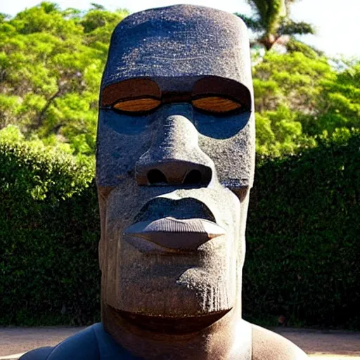 Image similar to Easter island head statue of Shaquille O'Neal