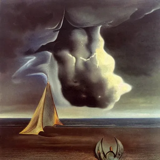 Image similar to storm is coming, i have regrets, by salvador dali