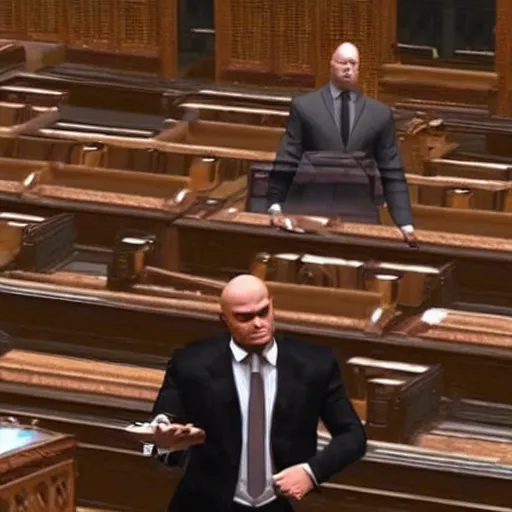 Prompt: agent 4 7 speaking in parliament