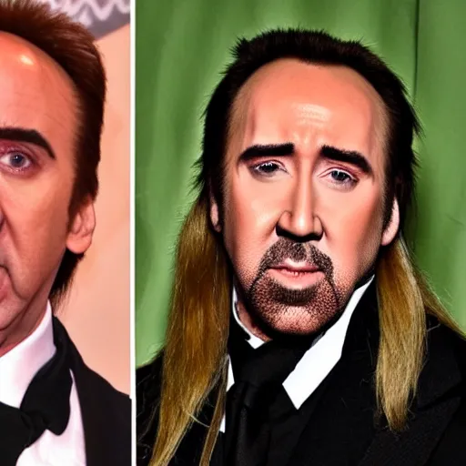 Image similar to Nicolas Cage dressed up as Britney Spears