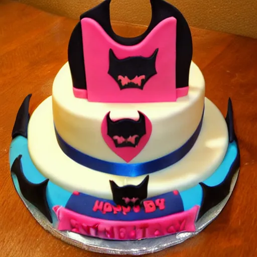 Image similar to bat birthday cake for girls,