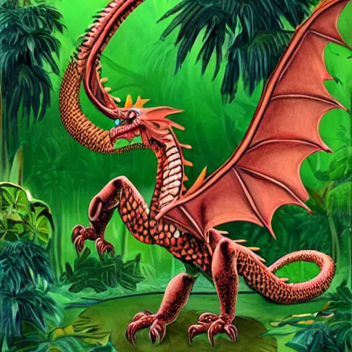Image similar to a jungle dragon