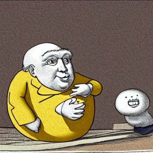 Image similar to donald trump as humpty dumpty sat on a wall