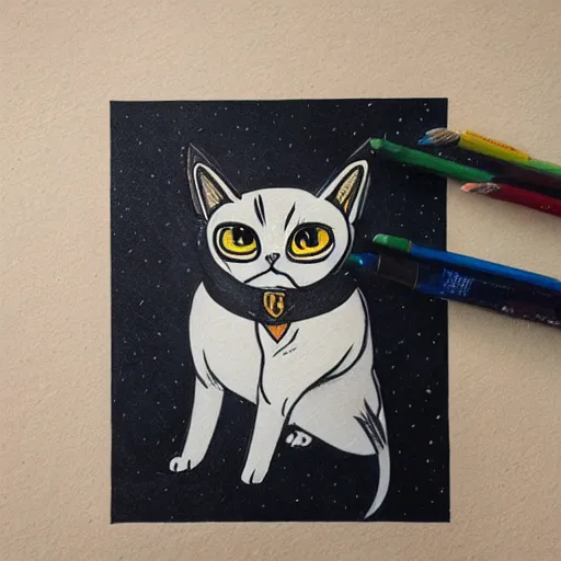 Prompt: mcbess illustration of a little harry potter cats, rainbow gouache