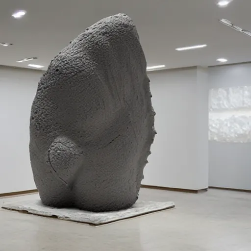 Image similar to a very large sculpture of a tooth in daniel arsham style