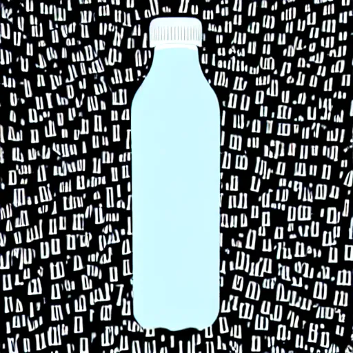 Prompt: Portrait of a water bottle, dadaism style