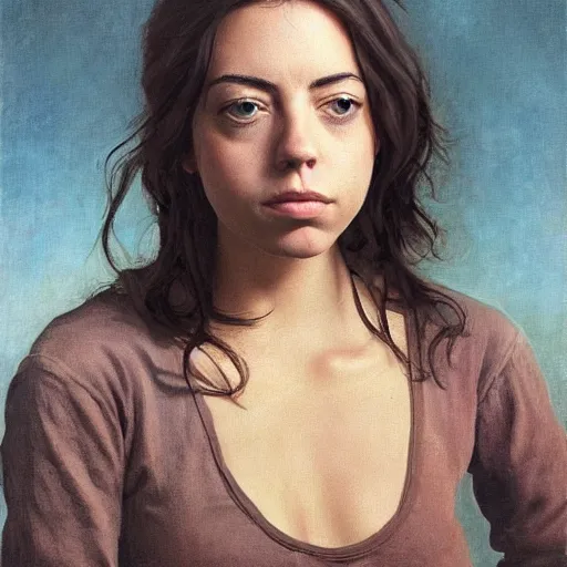 Prompt: a masterpiece portrait photo of a beautiful young woman who looks like a israeli aubrey plaza