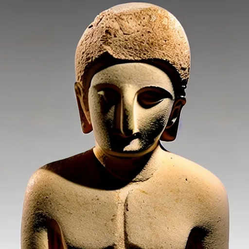 Image similar to zeus, cycladic figurine