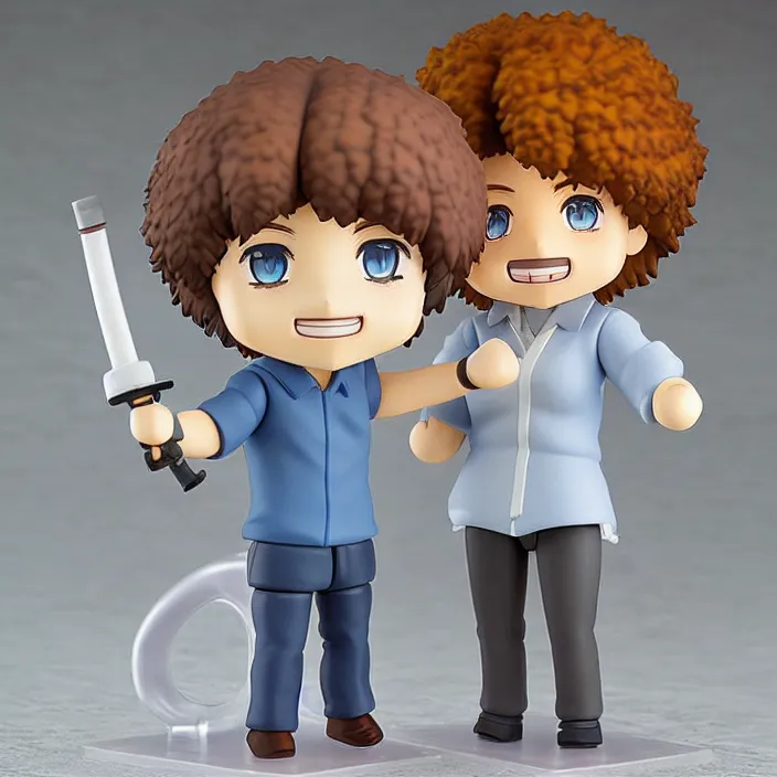 Image similar to Bob Ross, An anime Nendoroid of Bob Ross, figurine, detailed product photo