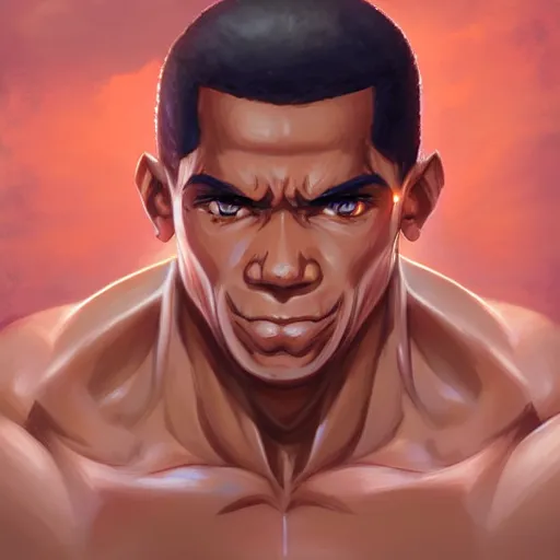 Image similar to anime portrait of obama as a muscular anime boy by stanley artgerm lau, wlop, rossdraws, james jean, andrei riabovitchev, marc simonetti, and sakimichan, trending on artstation