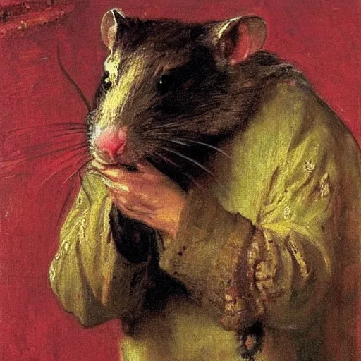 Prompt: portrait of a rat dignitary by ilya repin